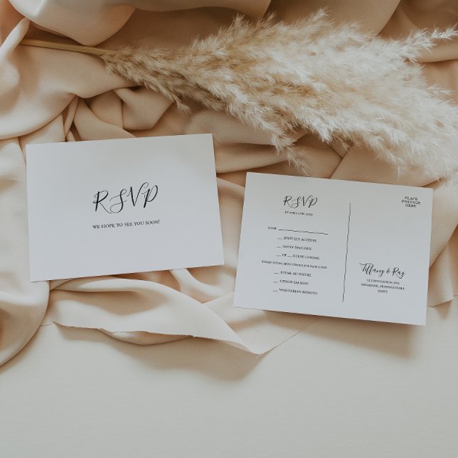 Postale Carte RSVP simple et élégante (Créateur téléchargé)