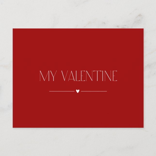 Postale Carte Saint Valentin "Ma Saint Valentin" (Devant)