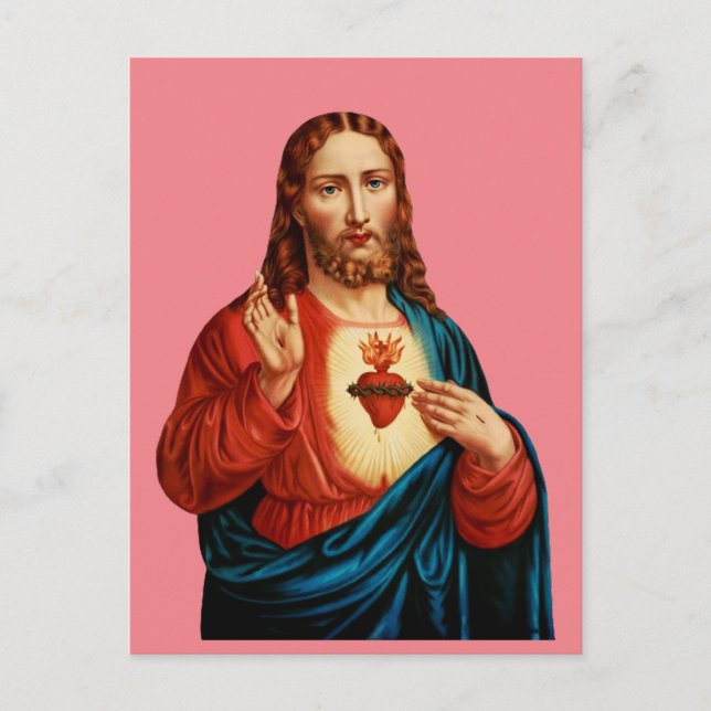Postale Carte Sainte du Sacré-Cœur de Jésus (Devant)
