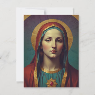Postale Carte Sainte Vierge Marie dévotionnelle catholique