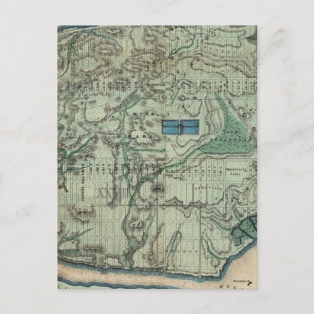 Postale Carte sanitaire et topographique de New York (Devant)
