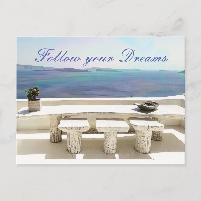 Postale Carte Santorini (Devant)