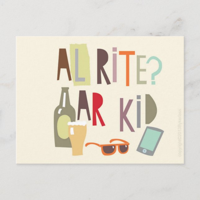 Postale Carte Scouse - Alrite Ar Kid (Devant)