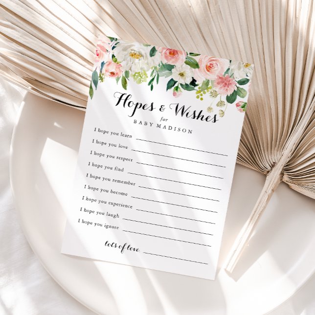 Postale Carte simple Baby shower Floral (Créateur téléchargé)
