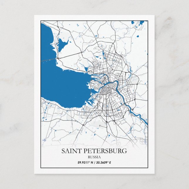 Postale Carte simple de voyage de la ville de Saint-Péters (Devant)