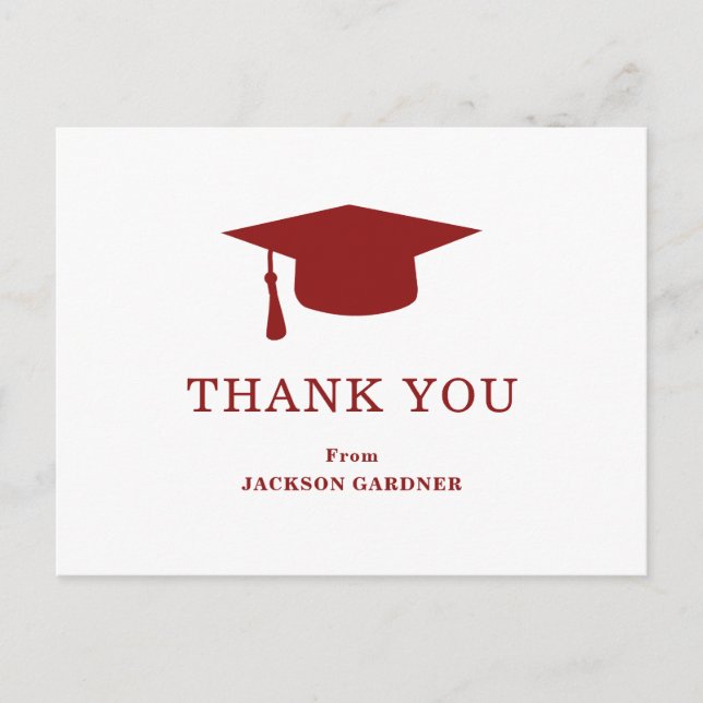 Postale Carte simple Mortier Bourgogne Moderne Graduation (Devant)