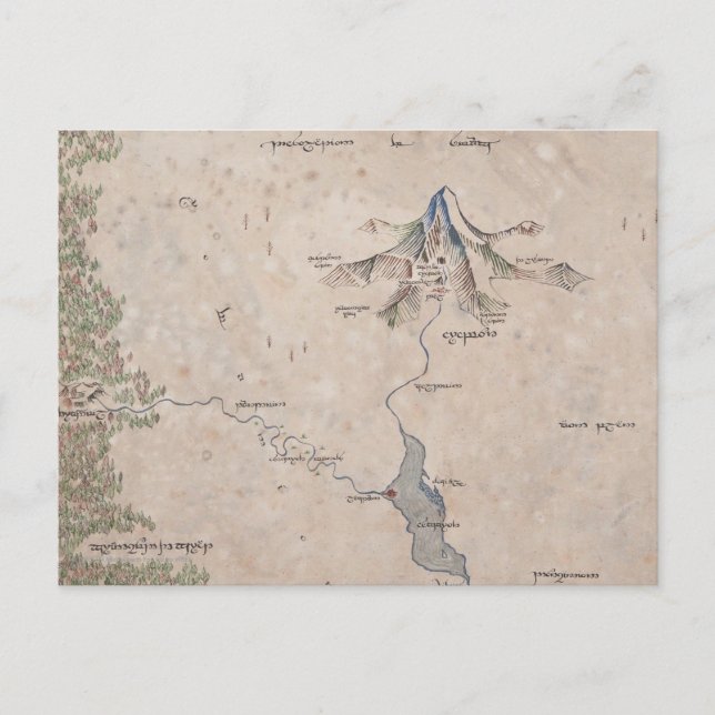 Postale Carte Sindarin de la Lonely Mountain (Devant)