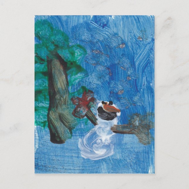Postale Carte Snowman (Devant)