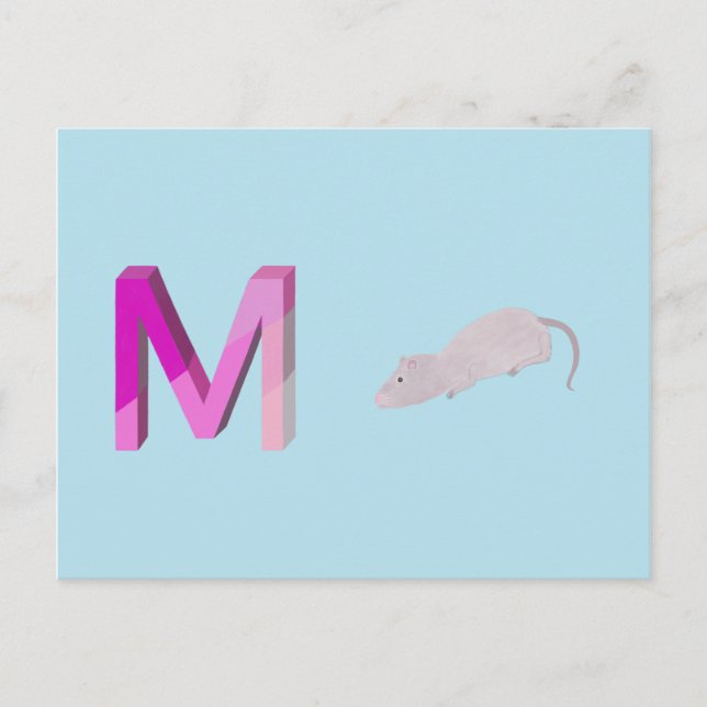 Postale Carte souris (Devant)