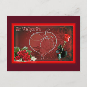 Postale Carte st valentin amour