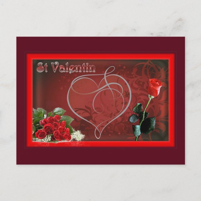 Postale Carte st valentin amour (Devant)