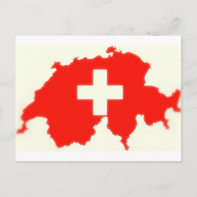 Postale Carte suisse de drapeau (Devant)