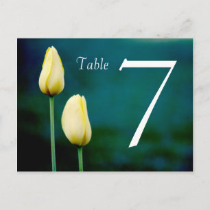 Postale Carte table Tulipe à deux côtés