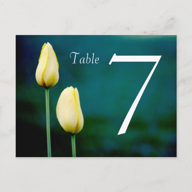 Postale Carte table Tulipe à deux côtés (Devant)