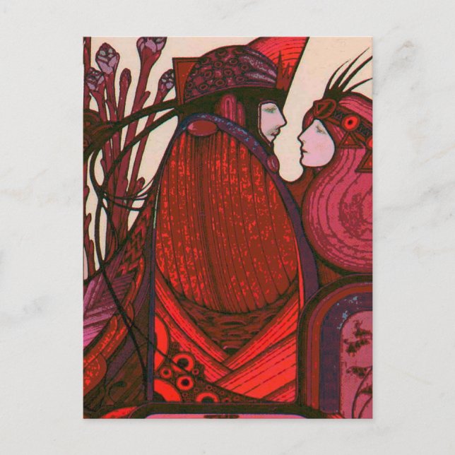 POSTALE CARTE TAROT CONCEVOIR LES AMOUREUX (Devant)