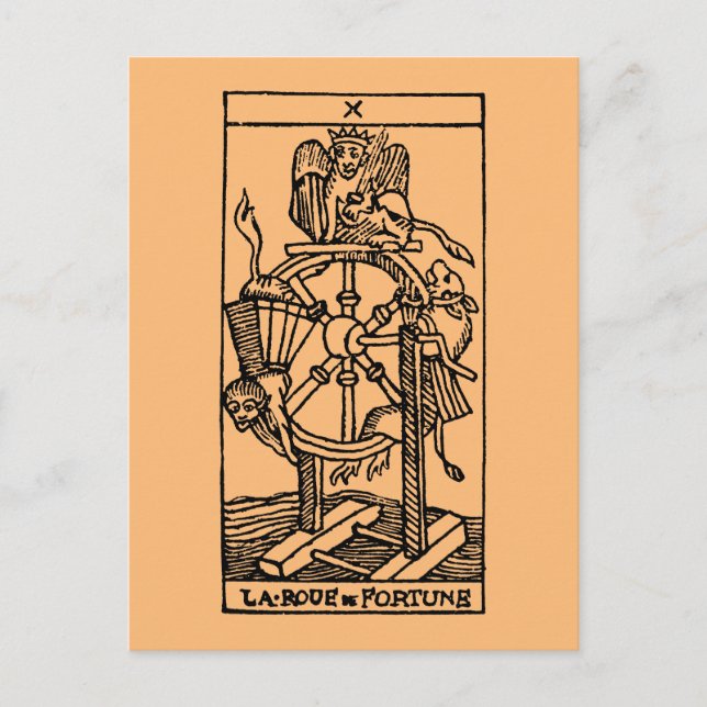 Postale Carte Tarot : Fortune (Devant)