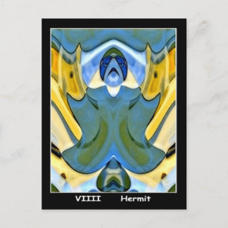 Postale Carte Tarot Hermit