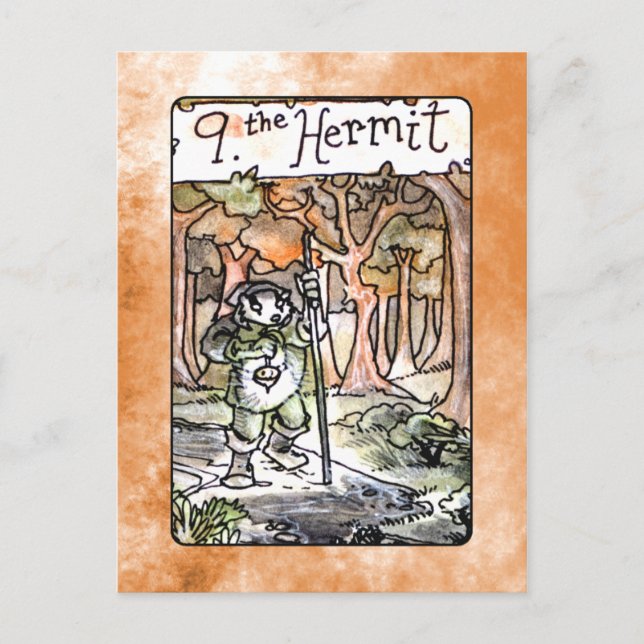 Postale Carte Tarot Hermit (Devant)