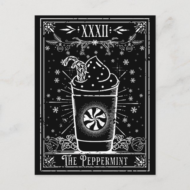 Postale Carte Tarot Latte Peppermint (Devant)