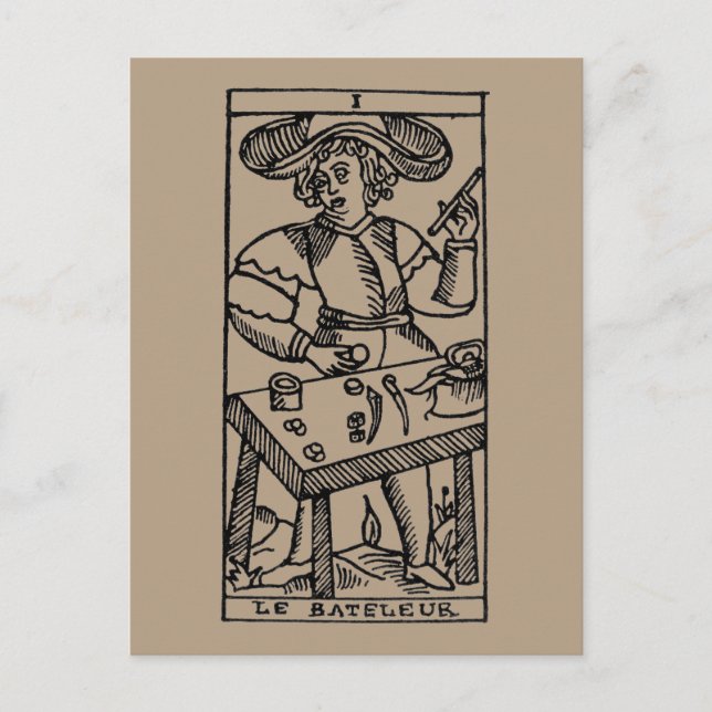 Postale Carte Tarot : Le Contrebandier (Devant)