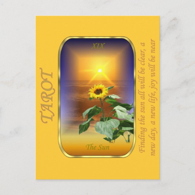 Postale Carte Tarot - Le Soleil (Devant)
