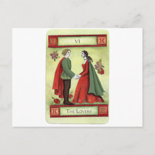 Postale Carte tarot "Les Amoureux"