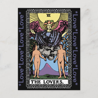 Postale Carte Tarot "Lovers"