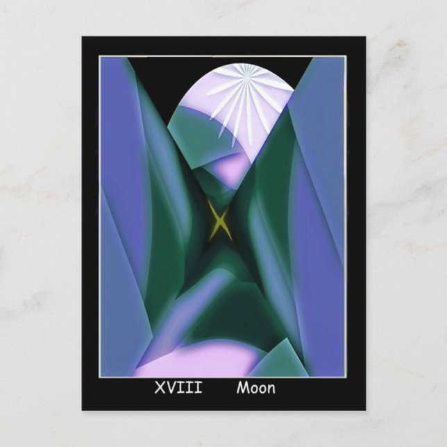 Postale Carte Tarot Lune (Devant)