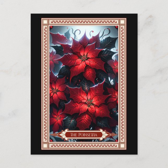Postale Carte Tarot Poinsettia (Devant)