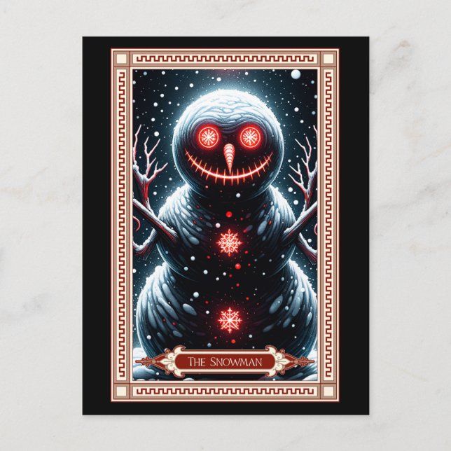 Postale Carte Tarot Snowman (Devant)