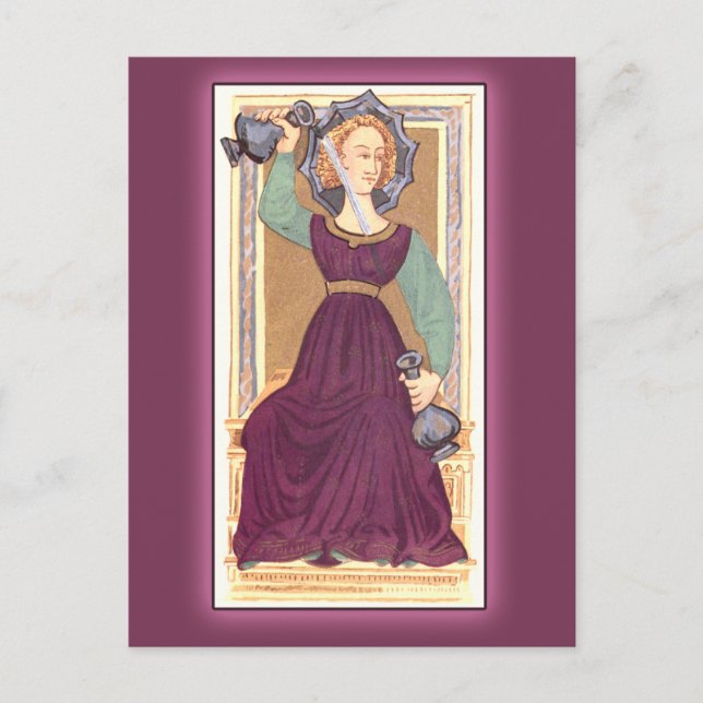 Postale Carte Tarot Temperance France (Devant)