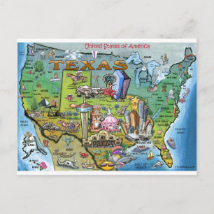 Postale Carte Texas USA