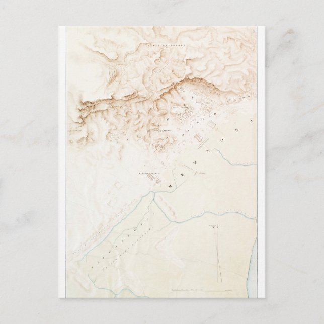 Postale Carte topographique des ruines de Thebes Poster (Devant)
