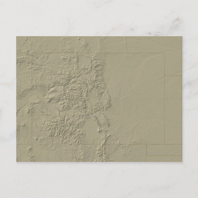 Postale Carte topographique du Colorado (Devant)