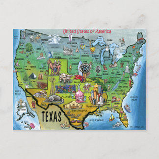 Postale Carte TX USA