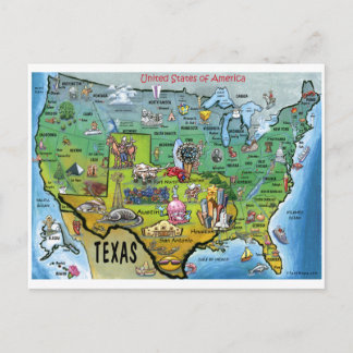 Postale Carte TX USA