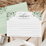Postale Carte verte Eucalyptus Feuille des mots de conseil<br><div class="desc">Green Eucalyptus Feuille Words of Advice Card. Pour plus de personnalisation,  cliquez sur le lien "customiser plus loin" et utilisez notre outil de conception pour modifier ce modèle. Si vous avez besoin d'aide ou d'articles correspondants,  veuillez me contacter.</div>