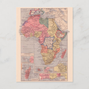 Postale Carte vintage, 1920, Afrique