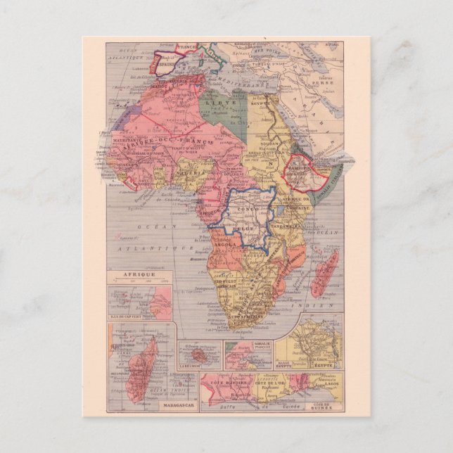 Postale Carte vintage, 1920, Afrique (Devant)