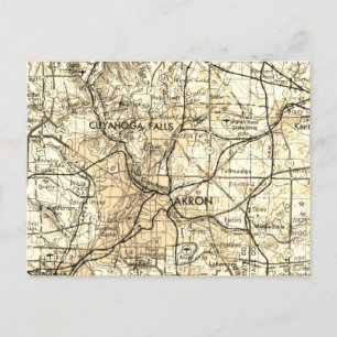 Postale Carte Vintage Akron Ohio