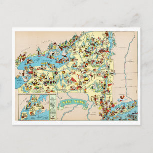 Postale Carte Vintage amusante de New York