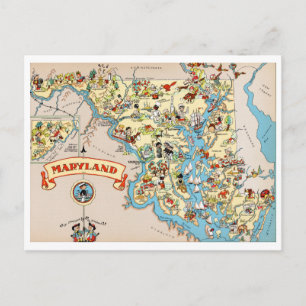 Postale Carte Vintage amusante du Maryland