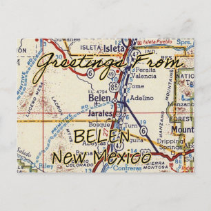 Postale Carte Vintage Belen Nouveau-Mexique