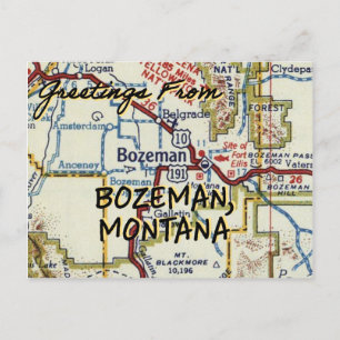 Postale Carte Vintage Bozeman MT