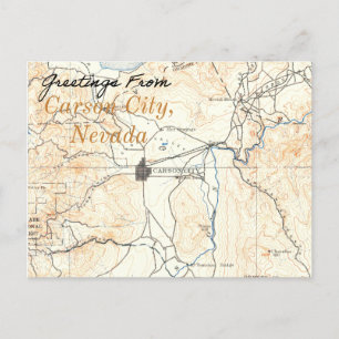 Postale Carte Vintage Carson City Nevada