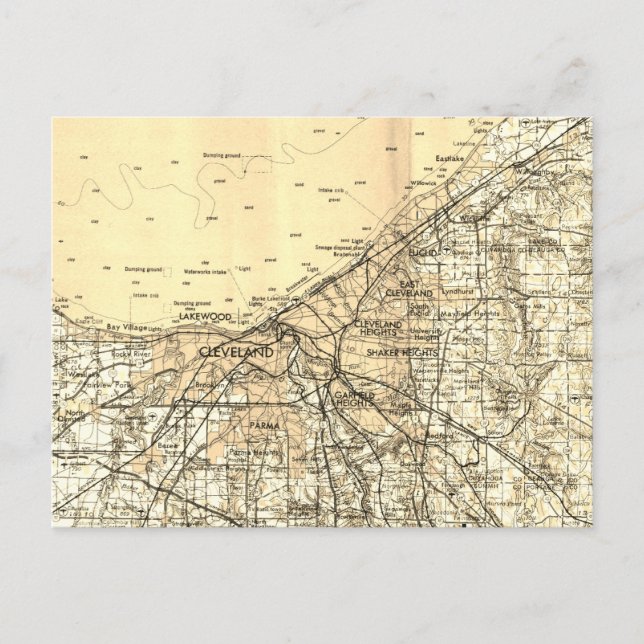 Postale Carte Vintage Cleveland Ohio (Devant)