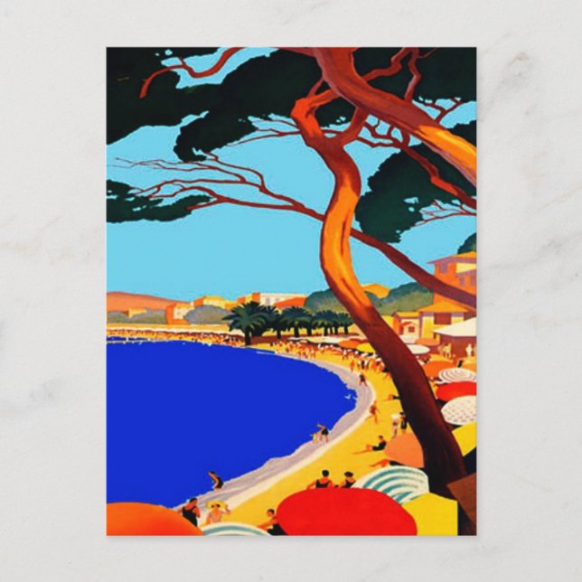 Postale Carte vintage Côte d'Azur (Devant)