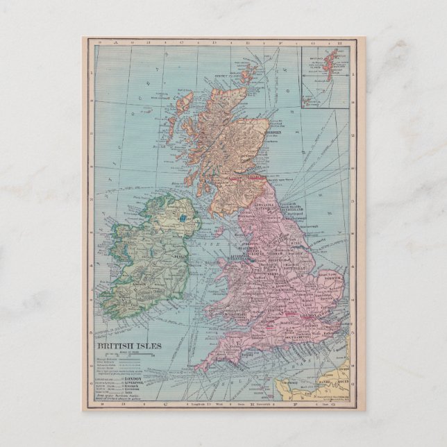 Postale Carte vintage d'Angleterre (Devant)