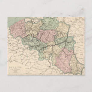 Postale Carte vintage de Belgique (1873)