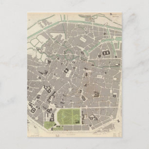 Postale Carte vintage de Bruxelles (1837)